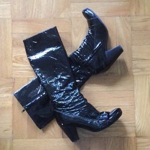 Vic Matie tall patent leather boots, sz. 7.5.